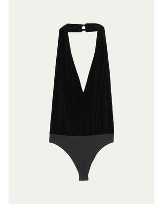 Ramy Brook Zia Halter Plunge Bodysuit