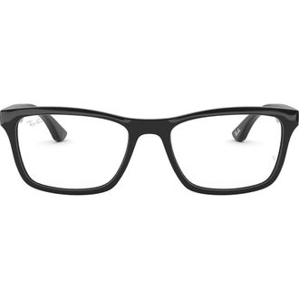 Ray-Ban 55mm Square Optical Glasses in Black at Nordstrom