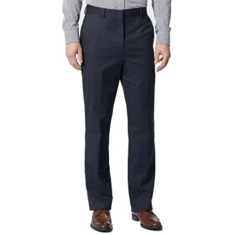 Berle Cotton Twill Performance Dress - Regent Plain Front In Navy