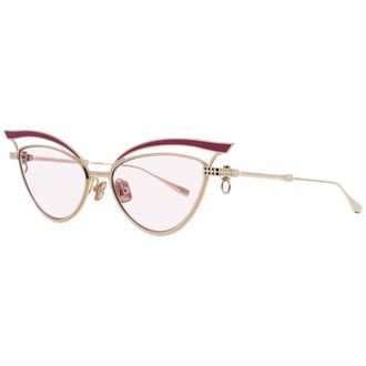 Valentino Ladies Pink Rectangular Sunglasses VGLASSLINERVLS118D55CA