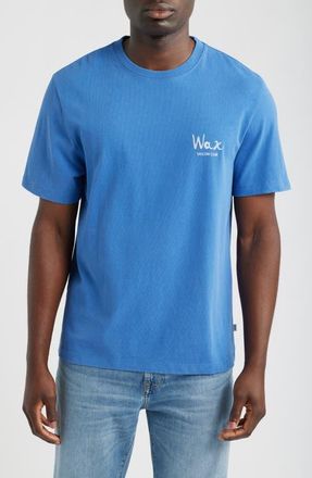 Wax London Dean Sailing Map Graphic Cotton T-Shirt in Blue/ecru at Nordstrom, Size X-Large
