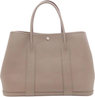 Herm&egrave;s Gray Negonda Leather Tote Bag (Pre-Owned)