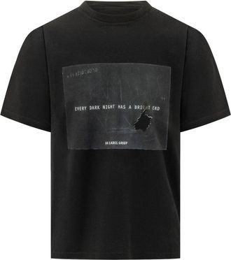 44 Label Group Black Crew Neck T-Shirt