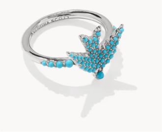 Kendra Scott Womens Melody Bird Cocktail Ring In Teal