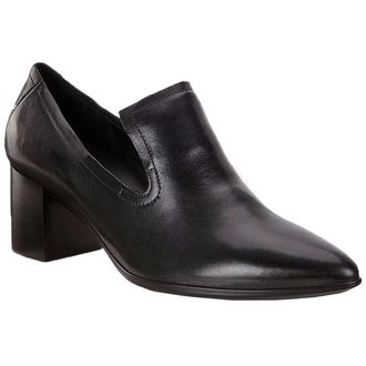Ecco Ecco Shape 45 Pointy Block 262713 Leather Womens Slip On Shoes - UK 7.5 - US 10-10.5 Women - EU 41 - Black - Size:UK 7.5