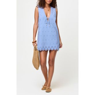 L*Space Sunday Cotton Cover-Up Minidress in Chambray at Nordstrom, Size X-Small