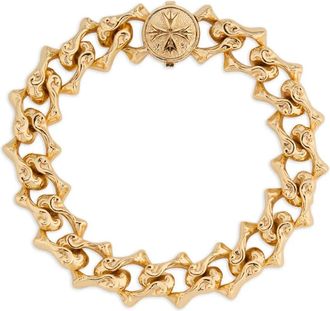 Emanuele Bicocchi Bracciale Sharp a catena con logo - Oro