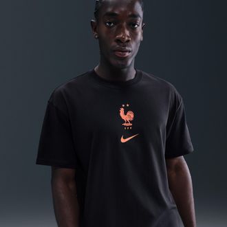 Nike FFF Premium Goalkeeper Nike Mens Soccer T-Shirt in Black | IO4577-010