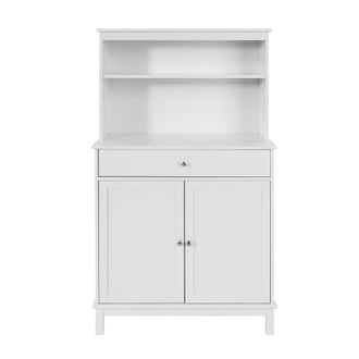 SoBuy Aparador de cocina con 1 caj&oacute;n y 2 puertas madera blanco