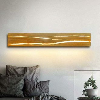OEM L&aacute;mpara De Pared Led Para Interiores, L&aacute;mpara De Pared De Madera Para Dormitorio, 3000 K, Luz Led Blanca C&aacute;lida De 7 W, Luz Nocturna Giratoria Para Pa