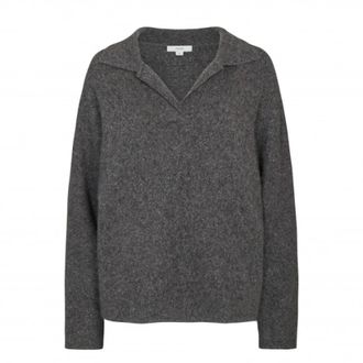 Vince V-neck Knitwear, female, Gray, XS, Stylish Dolman Polo Shirt