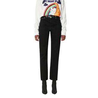 J.W.Anderson Padlock-detail Slim-fit Jeans - Dames - Jeans - Zwart - Maat: XS Katoen