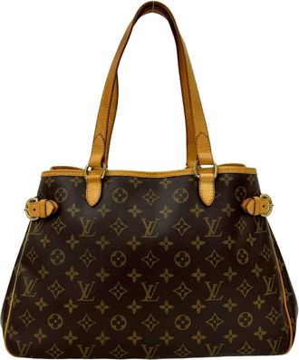Louis Vuitton Brown Leather Pvc Handbag Tote Bag (Pre-Owned)
