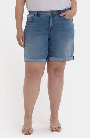 NYDJ Diana Relaxed Fit Cuffed Denim Shorts in Barcelona Breeze at Nordstrom, Size 16W
