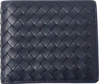 Bottega Veneta Navy Leather Wallet (Bi-Fold) (Pre-Owned)