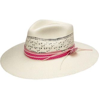 Stetson Sedona Hat in Natural/pink Band at Nordstrom, Size X-Large