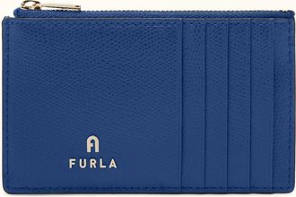 Furla Camelia Porta Carte Di Credito M Indigo Pelle Stampata Donna