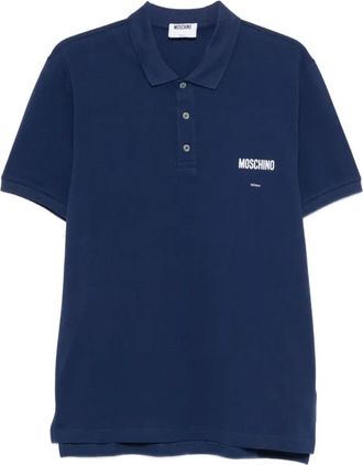 Moschino Polo Shirt - Heren - Polos - Blauw - 2XL - Katoen - Tops