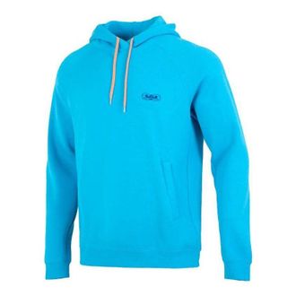 Nike Solid Color Alphabet Drawstring Hooded Long Sleeves Hoodie Mens Blue DQ6130-446