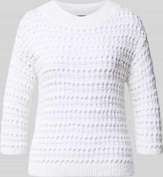 Luisa Cerano Luisa Cerano Strickpullover mit Rundhalsausschnitt und 3/4-Arm in Weiss, Gr&ouml;&szlig;e 34
