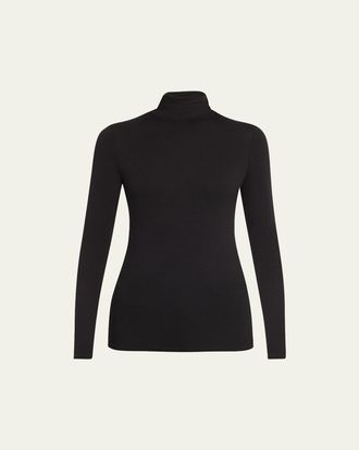 Majestic Filatures Soft Touch Mock Turtleneck Top