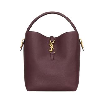 Saint Laurent Tassen, Dames, Bruin, ONE Size, Leer, Le 37 Bucket Bag
