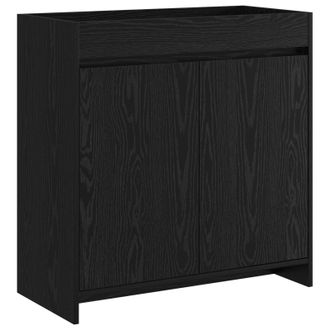 vidaXL Gabinete De Ba&ntilde;o Debajo Del Lavabo Roble Negro Vidaxl