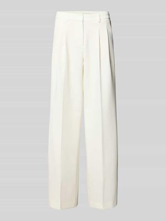 Milano Milano Italy Hose mit Falten und Ges&auml;&szlig;taschen in Offwhite, Gr&ouml;&szlig;e 42