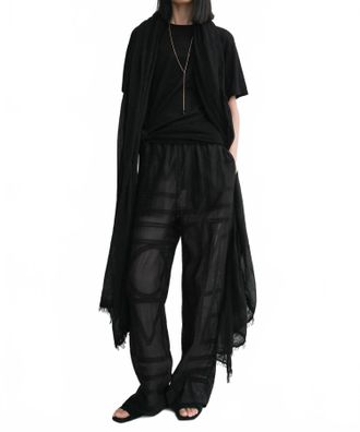 Toteme Monogram Crochet Pj Bottoms In Black