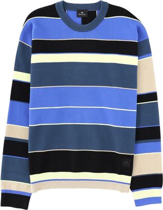 Paul Smith Long Sleeve Striped Sweater Crafted From Organic Cotton