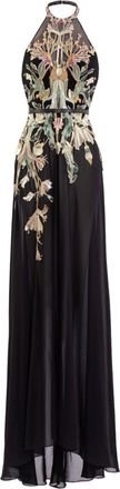 Saiid Kobeisy Embroidered Georgette Dress