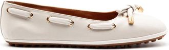 Tod's Nappa Leren Ballerinas - Dames - Ballerinas - Wit - 37 EU - Leer - Schoenen