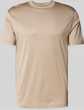 Emporio Armani T-Shirt aus Lyocell-Mix in Taupe, Größe XL