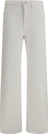 Christophe Lemaire Womens Pants Five-Pocket Cotton Milk Trousers