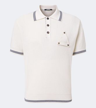 Jacquemus Polo Voilier en mezcla de seda y algod&oacute;n