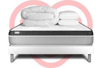 VITALIT Pack Colch&oacute;n Blanco Espuma Viscoel&aacute;stica 200 X 200
