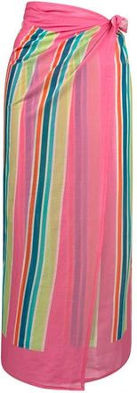 Sunshine Tienda Castaway Stripe Cotton Sarong in Pink at Nordstrom