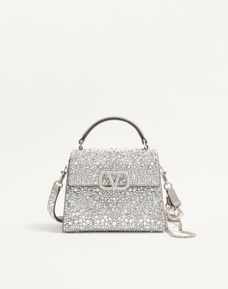 Valentino Garavani Borsa Mini A Mano Valentino Garavani Vsling Ricamata Donna CRYSTAL UNI