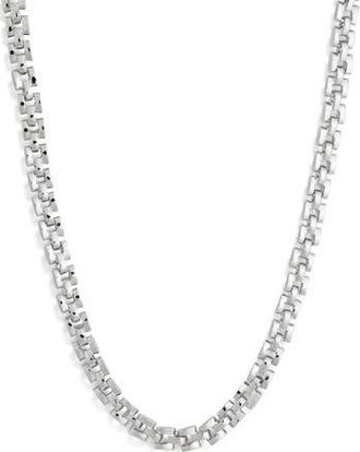 Leith Watchband Chain Necklace in Silver at Nordstrom Rack