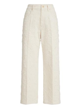 Brunello Cucinelli Broek met pluizige textuur - Beige