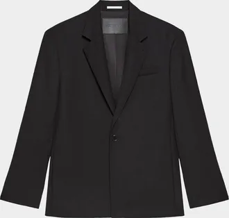Helmut Lang Men & apos;s Wool Gabardine Relaxed-Fit Blazer