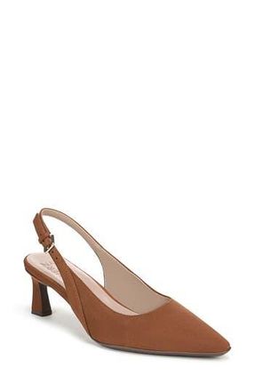 Naturalizer Tansy Slingback Pump - Wide Width Available in Dark Chestnut Brown Microfiber at Nordstrom Rack, Size 6.5