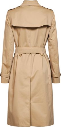Burberry Womens Trench Coat Heritage Kensington Honey Beige Cotton & Raincoats