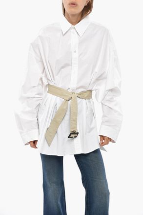 Balenciaga Camicia in Popeline con Cintura Balenciaga