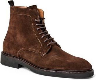 Bruno Magli Anthony Lace-Up Boot in Dark Brown Suede at Nordstrom Rack, Size 11