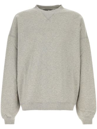 Golden Goose Oversized Grey Crewneck Sweatshirt with Bold Embroidery