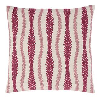 Ballard Designs Maeve Embroidered Pillow Cover - Raspberry - Raspberry 20 x 20 - Ballard Designs
