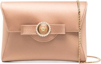 Versace Clutch Crystal Ribbon - Marrone