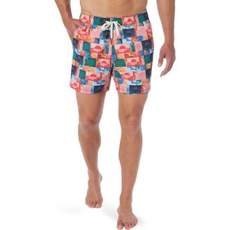 Fair Harbor The Bungalow Water Repellent Swim Trunks in Seaside Glow at Nordstrom, Size Xx-Large