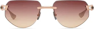 Dita Eyewear Grand-Imperyn Rimless Geometric Sunglasses with Gradient Lenses